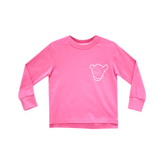 ITS ALL GOOD GIRLS LONG SLEEVE PINK